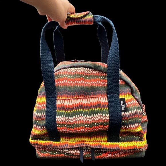 kate spade Handbags - Kate Spade Saturday Weekender Expandable Travel Bag Multicolor Canvas Tote FLAW
